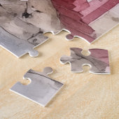 Japanische Rosa Sakura Architektur Puzzle (Seite)