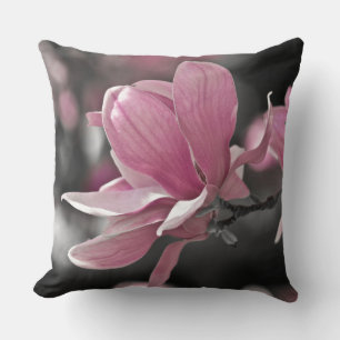 Japanische Rosa-Teller-Magnolie Kissen