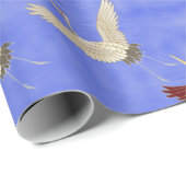 Japanische Rotkronenvögel Geschenkpapier (Rolleneckpunkt)