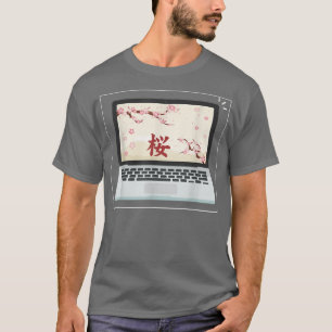 Japanische Sakura Blume Kirschblüten Blume T-Shirt