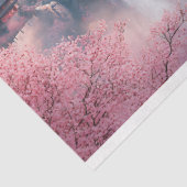 Japanische Sakura Blüten und Tempel Seidenpapier (Ausschnitt)