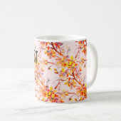Japanische Sakura Cherry Tree Blume Typografie Kaffeetasse (VorderseiteRechts)