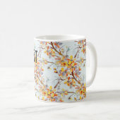 Japanische Sakura Cherry Tree Blume Typografie Kaffeetasse (VorderseiteRechts)