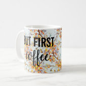 Japanische Sakura Cherry Tree Blume Typografie Kaffeetasse (Vorderseite Links)