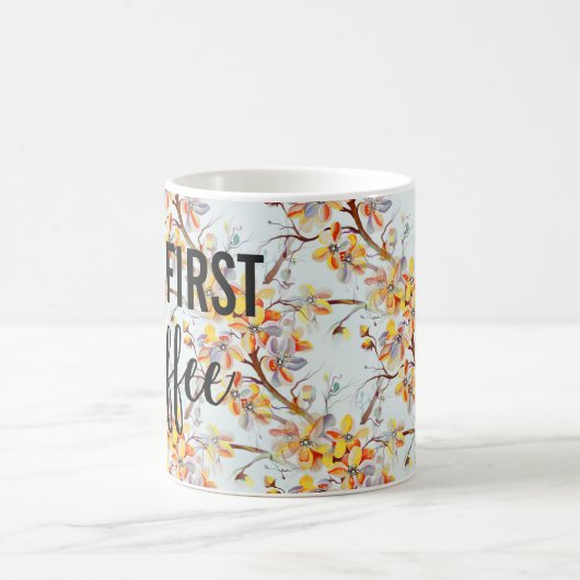 Japanische Sakura Cherry Tree Blume Typografie Kaffeetasse (Mittel)