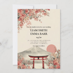 Japanische Sakura-Hochzeitseinladung Einladung