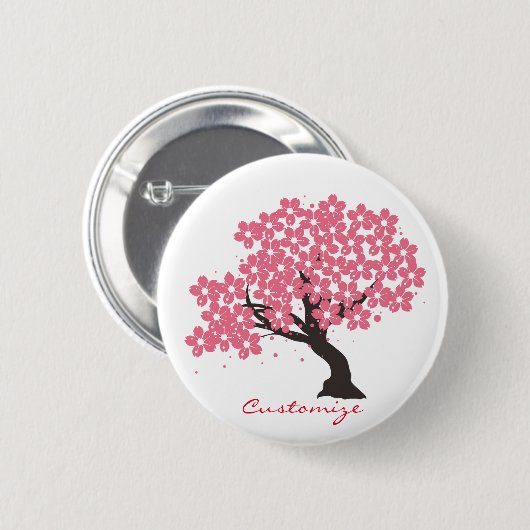 Japanische Sakura Kirschblüten Thunder_Cove Button (Vorne & Hinten)