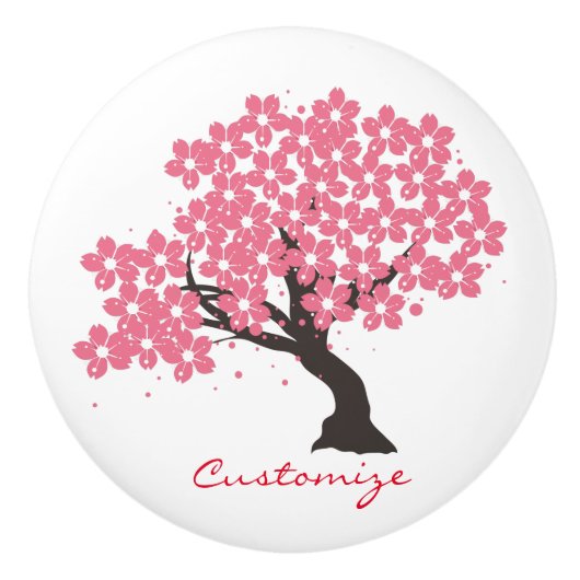 Japanische Sakura Kirschblüten Thunder_Cove Keramikknauf (Vorderseite)