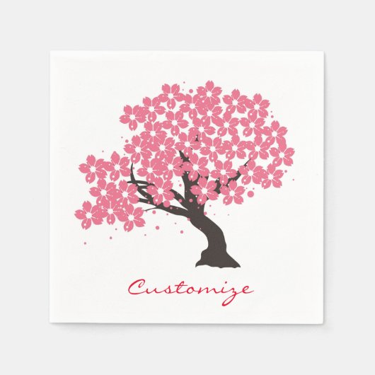 Japanische Sakura Kirschblüten Thunder_Cove Serviette (Vorderseite)