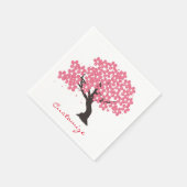 Japanische Sakura Kirschblüten Thunder_Cove Serviette (Ecke)