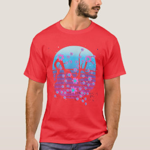 Japanische Sakura Retro Blume Vaporwave Cherry Blo T-Shirt