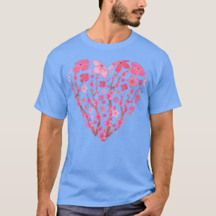 Japanische Sakura Rosa Blume Hübsch Cherry Bl T-Shirt