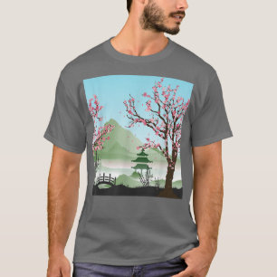 Japanische Sakura Rosa Blume Japan Tree Cherry Blo T-Shirt