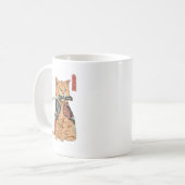 Japanische Samurai Cat-Tasse Kaffeetasse (Vorderseite Links)
