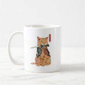 Japanische Samurai Cat-Tasse Kaffeetasse (Links)