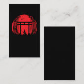 Japanische Samurai Fighter Silhouette Warrior Japa Visitenkarte (Vorne/Hinten)