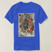 Japanische Samurai General Fighting Tiger Artwork T-Shirt (Design vorne)
