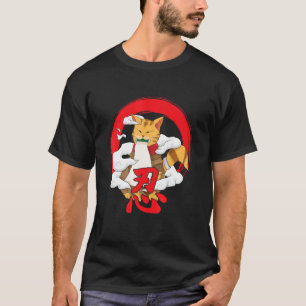 Japanische Samurai-Katze für alle Katzen T-Shirt