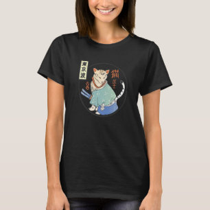 Japanische Samurai Katze Japan Ästhetik Japan T-Shirt