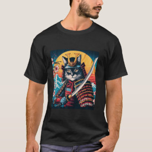 Japanische Samurai-Katze Ninja-Katze 1 T-Shirt