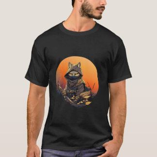 Japanische Samurai Katze Tattoo kawaii Ninja Katze T-Shirt