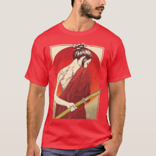 Japanische Samurai-Kultur Landschaft Vintage Sakur T-Shirt