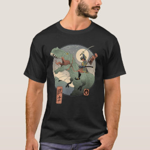 Japanische Samurai-Kulturkulisse Vintage T-Shirt