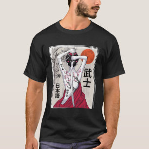 Japanische Samurai Kulturlandschaft Sakura Cherry T-Shirt