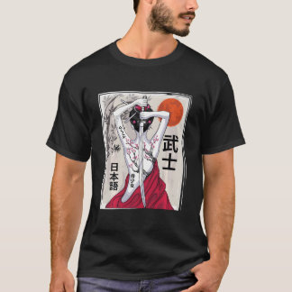 Japanische Samurai Kulturlandschaft Vintag Sakura T-Shirt