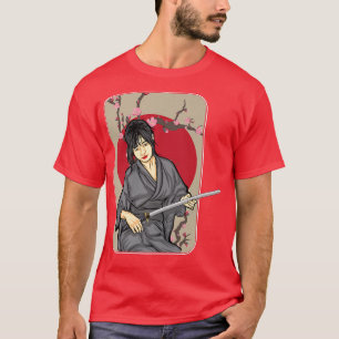 Japanische Samurai Kulturlandschaft Vintag Sakura T-Shirt