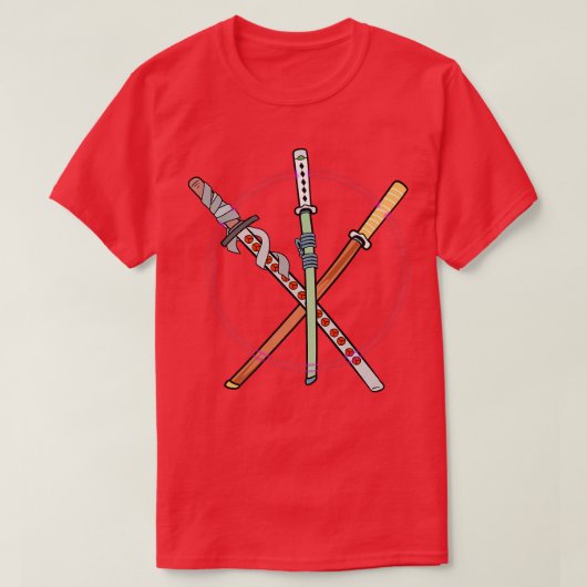 Japanische Samurai-Schwerter T-Shirt (Design vorne)