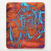 Japanische Samurai-Schwertfechter-schöne Kunst Mousepad (Vorne)
