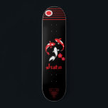 Japanische Samurai-Skateboard mit Namen Skateboard<br><div class="desc">Japanische Samurai-Skateboard mit Namen</div>
