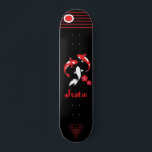 Japanische Samurai-Skateboard mit Namen Skateboard<br><div class="desc">Japanische Samurai-Skateboard mit Namen</div>