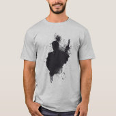 Japanische Samurai Warrior Ink Art T-Shirt (Vorderseite)