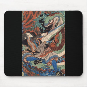 Japanische Samurais, die C. 1800's malen Mousepad