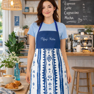Japanische Sashiko Blau-Weiß-Schürze Schürze