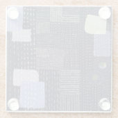 Japanische Sashiko-Stiche ähneln dem Muster Glasuntersetzer (Rückseite)