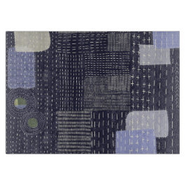 Japanische Sashiko-Stiche ähneln dem Muster Schneidebrett