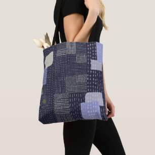 Japanische Sashiko-Stiche ähneln dem Muster Tasche