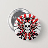 japanische Schädel Button (Vorne & Hinten)