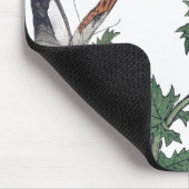 JAPANISCHE SCHALTFLY MIT BLUME CUSTOM INITIAL MOUSEPAD (Ecke)