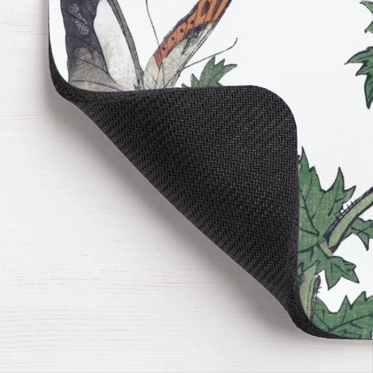 JAPANISCHE SCHALTFLY MIT BLUME CUSTOM INITIAL MOUSEPAD (Ecke)