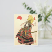 Japanische Schauspielerin als militärischer Führer Postkarte (Stehend Vorderseite)