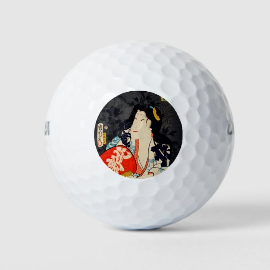 japanische Schauspielerin von Toyohara Kunichika Golfball (Vorderseite)