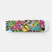 Japanische Schlange Rabbit Koi Blume Lotus Skatebo Skateboard (Horizontal)