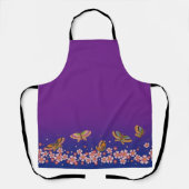 Japanische Schmetterlinge mitten in Sakura blühen Schürze (Vorderseite)