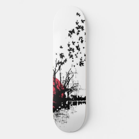 Japanische Schmetterlinge Skateboard (Vorderseite)