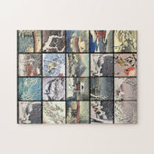 Japanische Schneelandschaften Kunstmalereien Puzzle (Horizontal)