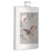Japanische Schneemondwoodcut Flying Night Flachmann (Rechts)